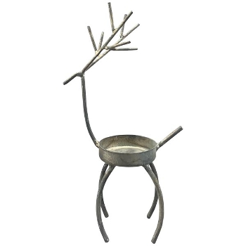 RentierKerzenHalter Junker, zink, Metall, 7x4x15 cm