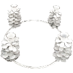 KerzenHalter ClairBlanc, weiß, Metall, 31x31x12 cm