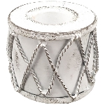 KerzenHalter ClairBlanc, weiß, Metall, 5x5x4 cm