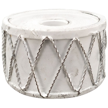 KerzenHalter ClairBlanc, weiß, Metall, 9x9x5,5 cm
