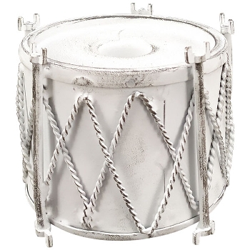KerzenHalter ClairBlanc, weiß, Metall, 10x10x8 cm