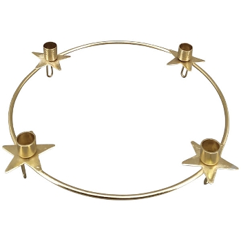 KerzenHalter Aurum, gold, Metall, 25x25x5 cm