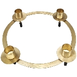 KerzenHalter Aurum, gold, Metall, 24x24x7 cm
