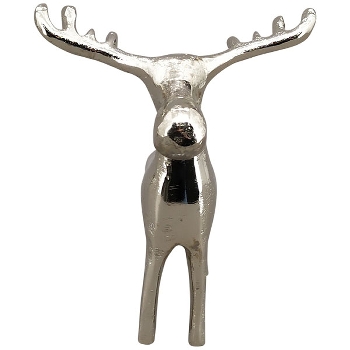 Rentier GROS, silber, Aluminium, 13x13,5x18 cm