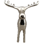 Rentier GROS, silber, Aluminium, 13x13,5x18 cm