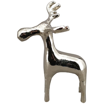 Rentier GROS, silber, Aluminium, 13x13,5x18 cm