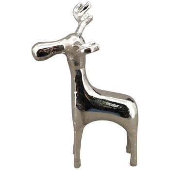 Rentier GROS, silber, Aluminium, 16x16x23 cm