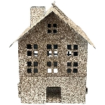 HausHänger Junker, grau/braun, Metall, 9x7,5x13,5 cm