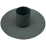 KerzenHalter Junker, grau, Metall, 7x7x3 cm