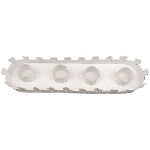 KerzenHalter ClairBlanc, weiß, Metall, 16x4x3 cm