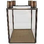 KerzenHalter Doré, gold, Metall/Glas, 12x12x18 cm