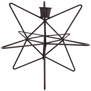 KerzenHalter Sobre, anthrazit, Metall, 21x21x15,5 cm
