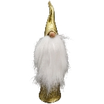 Santa Lilian, gold/weiß, Polyresin, 5x5x20 cm