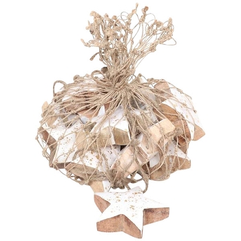 SternHänger Dost, weiß, Holz, 8x1x8 cm
