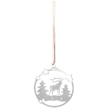 XmasHänger SuArt, silber, Edelstahl, 10,5x0,5x10,5 cm