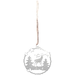 XmasHänger SuArt, silber, Edelstahl, 10,5x0,5x10,5 cm