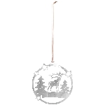XmasHänger SuArt, silber, Edelstahl, 16x0,5x15,5 cm