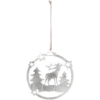 XmasHänger SuArt, silber, Edelstahl, 20,5x0,5x21,5 cm