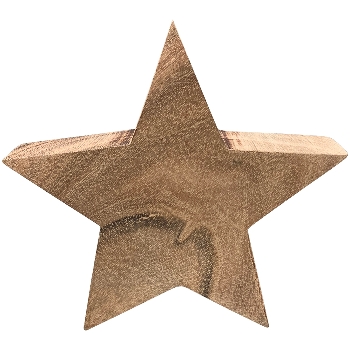 Stern Dost, natur, Holz, 12x12x3 cm