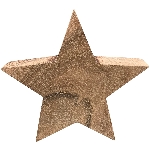 Stern Dost, natur, Holz, 12x12x3 cm