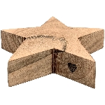 Stern Dost, natur, Holz, 12x12x3 cm