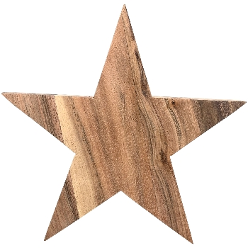 Stern Dost, natur, Holz, 26x26x3 cm