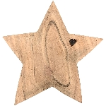 SternTablett Dost, natur, Holz, 16,5x16,5x3 cm
