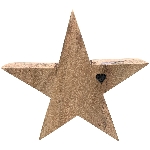 Stern Dost, natur, Holz, 15x4x15 cm