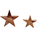Stern Dost, natur, Holz, 20x4x20 cm