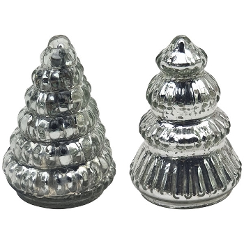 TannenBaum Vitreous, silber, Glas, 6,5x6,5x10 cm