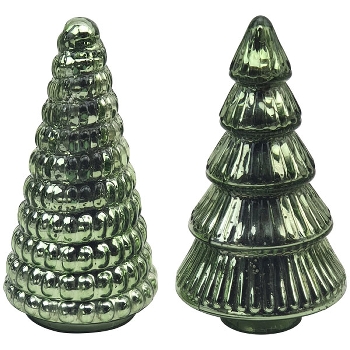 TannenBaum Vitreous, grün, Glas, 10x10x20 cm