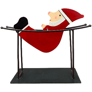 Santa Kanu, rot, Metall, 28x10x25 cm
