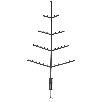 VerkaufsHilfe TannenBaum Sobre, schwarz, Metall, 44x5x81 cm