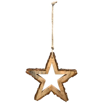 SternHänger Dost, natur, Holz, 26x2,5x25 cm