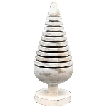 TannenBaum Dost, weiß, Holz, 7x7x17,5 cm
