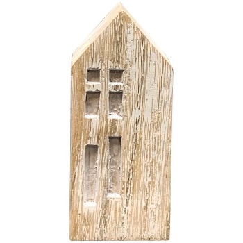 Haus Dost, natur/weiß, Holz, 4,2x4x10 cm