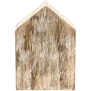 Haus Dost, natur/weiß, Holz, 8,3x4x12,2 cm