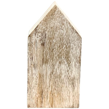 Haus Dost, natur/weiß, Holz, 9x5x18 cm