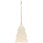 TannenBaumHänger Puri, creme, Alu, 6x0,5x9,2 cm