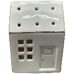 LED Haus CœuR, weiß, Porzellan, 7x6x9,5 cm