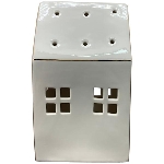LED Haus CœuR, weiß, Porzellan, 10x8x17 cm