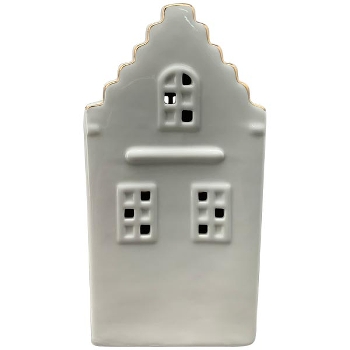 LED Haus CœuR, weiß, Porzellan, 9,4x8,4x17,9 cm