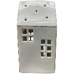 LED Haus CœuR, weiß, Porzellan, 9x9x18,5 cm