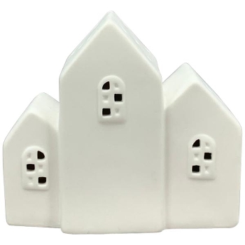 LED Haus CœuR, weiß, Porzellan, 11x5,5x9,6 cm