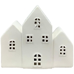 LED Haus CœuR, weiß, Porzellan, 15,5x6x13,2 cm