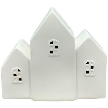 LED Haus CœuR, weiß, Porzellan, 15,5x6x13,2 cm