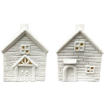 LED Haus CœuR, weiß, Porzellan, 4,7x5,1x7,8 cm