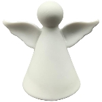 LED Engel CœuR, weiß, Porzellan, 11,9x10,1x13 cm