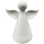 LED Engel CœuR, weiß, Porzellan, 15,6x11x18 cm