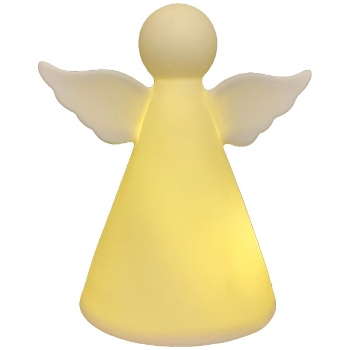 LED Engel CœuR, weiß, Porzellan, 15,6x11x18 cm